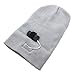 VANCIC Ultra Bright 5 LED Hands Free Unisex Lighted Beanie Cap/Hat Power Stocking - 12000MCD of Flashlight for Outdoors Sports,Hunting, Camping, Grilling, Jogging, Fishing, Handyman Working (Gray)