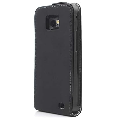 Hülle für Samsung i9100 Galaxy S2 - S II Flip Tasche Cover Case Schutz Etui Handytasche - Handyhülle - Schutzhülle in Schwarz