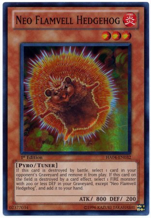 Yu-Gi-Oh! - Neo Flamvell Hedgehog (HA04-EN032) - Hidden Arsenal 4: Trishulas Triumph - 1st Edition - Super Rare