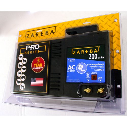 Zareba EAC200M-Z AC-Powered Low-Impedance 200-Mile-Range Charger w/Free Storm Guard