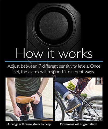 Fosmon Anti Theft Bike Alarm with Remote (2-Pack), Vibration Motion Sensor Bicycle Alarm, Waterproof 113dB Vehicle Security Alarm System, Wireless Siren for E-Bike, Motorcycle, Scooter, Cart, Trailer