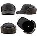 Comhats Mens Winter Wool Baseball Cap Earflap Hat Faux Fur Ear Flap Hat Fitted Hat Trapper Gray Grey