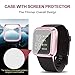 NANW 4-Pack Screen Protector Compatible with Fitbit Versa 4 Sense 2, All-Around Protective PC Case Plated Anti-Scratch Cover Rugged Bumper Shell for Sense 2 smartwatch