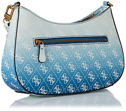 GUESS Alexie Top Zip Shoulder Bag, Indigo Ombre Logo in Saudi