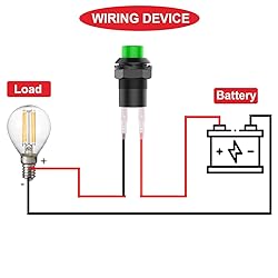 MKBKLLJY 12Pcs Green Mini Self-Locking On Off