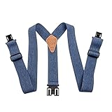 Perry Hook-On Belt Suspenders Regular - The Original - Denim Blue - 2
