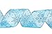LaRibbons Snowflake Wired Sheer Glitter Ribbon, 2-1/2-Inch by 25-Yard Spool, Turquoise
