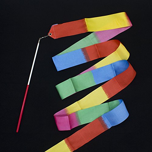 image for Whaline Dance Ribbons Rhythmic Gymnastic Ribbon for Kids, Baton Twirli