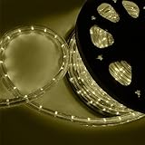ARKSEN Flexible 50' LED Crystal Clear PVC Tubing Rope Kit, (Warm White)