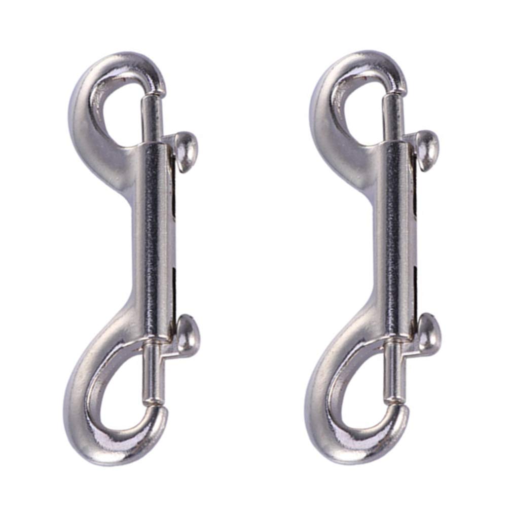 ULTECHNOVO Clasps Double Ended Snap Clips Marine Grade Metal Clips Stainless Steel Heavy Duty Trigger Snaps for Feed Bucket Key Chain, 2pcs Keyring Clip