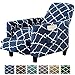 Great Bay Home Modern Velvet Plush Recliner Slipcover. Strapless One Piece Stretch Recliner Cover. Recliner Cover for Living Room. Magnolia Collection Slipcover. (Recliner, Navy)