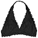 Floral Lace Halter Bra Bralette Bamboo Cotton Sweat Fiber Lining Cute Bustier