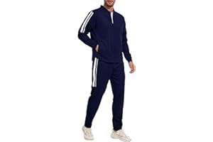 Fixha Men's Tracksuits Sweatsuits 2 Piece Casual Sweat Jogging Suit Set Athletic Full Zip Hoodies and Sweatpant Outfits