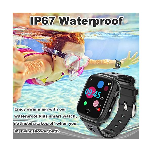 Kids Smart Watch Phone - IP67 Waterproof Smartwatch Boys Girls with Touch Screen 5 Games Camera Alarm SOS Call - Phone…