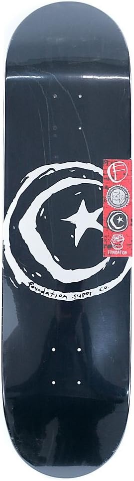 Foundation Star & Moon (Black) 8.375" Skateboard Deck