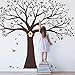 Simple Shapes Family Tree Wall Decal (Chestnut Brown, Small Size : 95