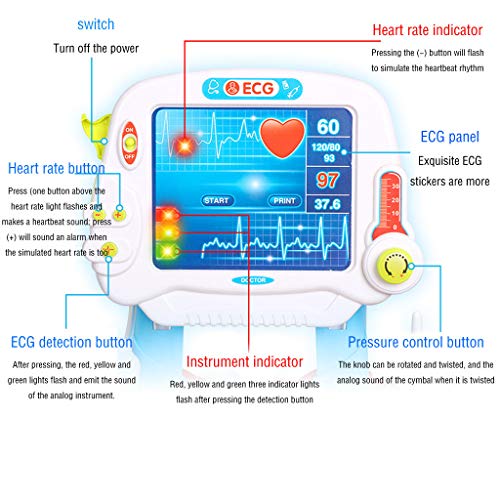 image for Unine_US STOCK Doctor Medical Kit, Unine ECG Medical with Electric Sim