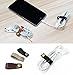 FIBOUND AA083 Headphone Cord Wrap Organizer Leather Snap Button Cable Keeper Soft USB Wrapper for Earphones