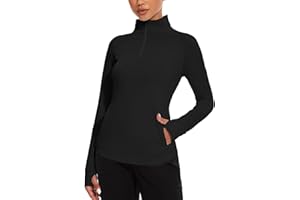 M MOTEEPI Long Sleeve Shirts for Women with Thumb Hole Quick-Dry Womens Golf Shirt Pullover UPF 50+ Ladies Sun Shirts