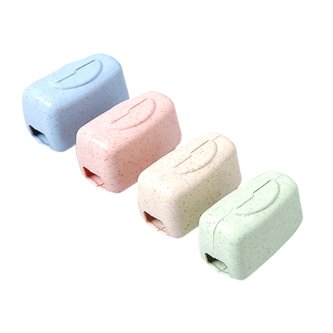 Beavorty 4Pcs Portable Toothbrush Cover Protective Caps for Hygiene for Travel Camping and Outdoor Activities