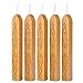 Yoption 5 Pcs Totem Fire Manuscript Sealing Seal Wax Sticks with Wicks Multi-Color Cord Wick Sealing Wax For Postage Letter Retro Vintage Wax Seal Stamp (Amber Gold)