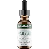 NutraMedix Stevia - Bioavailable Liquid Stevia Leaf Extract Drops for Microbial Support - Sugar Alternative with Microbial Support Properties - Low-Carb, No Added Sugar (1 oz / 30 ml)