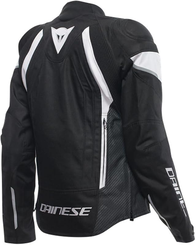 - Avro 5 Tex Jacket Wmn, Giacca Moto in Tessuto, con Protezioni, Woman, Nero/Bianco/Nero, 50