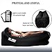 2L SPORTS Inflatable Air Lounger - Perfect for Travelling, Camping, Beach and Pool! Used as Air Chair, Hangout Sofa, Couch, Hammock, with carry bag. Easy to Inflate! (BLACK)
