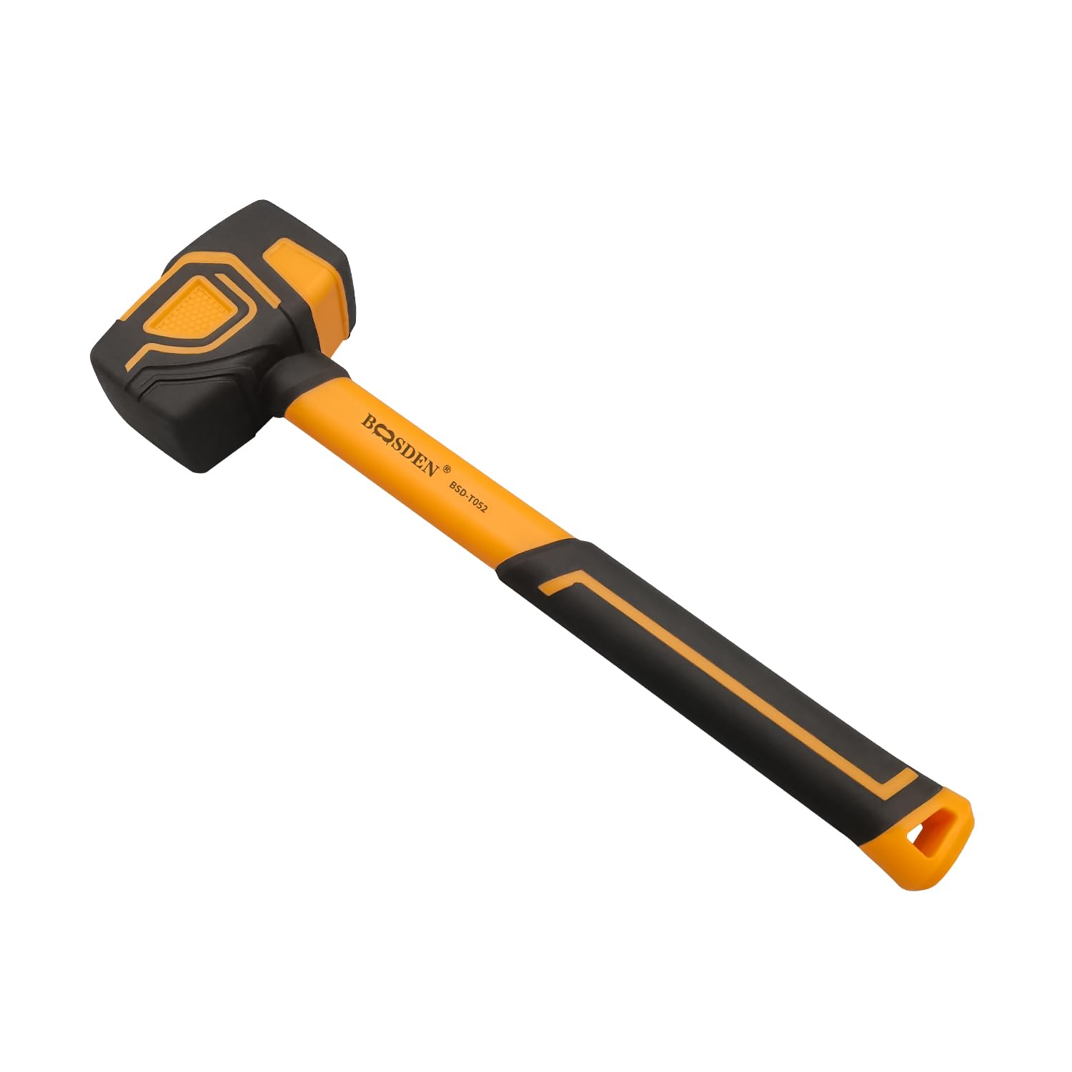 BOOSDEN Rubber Mallet, 10 oz Hammer With Hook, Solid Head & Ergonomic Grip Handle, Soft Face, No Damage for Flooring, Woodworking and Camping