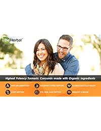 Cúrcuma orgánica de curcumina de BE HERBAL Premium con bioperina 1500 mg – El suplemento de...