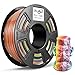 Zi-Rui 3D Printer PETG Filament,Rainbow Multi Color Gradient,1.75 mm,Dimensional Accuracy +/- 0.03 mm,600G (1.3lbs) Spool.