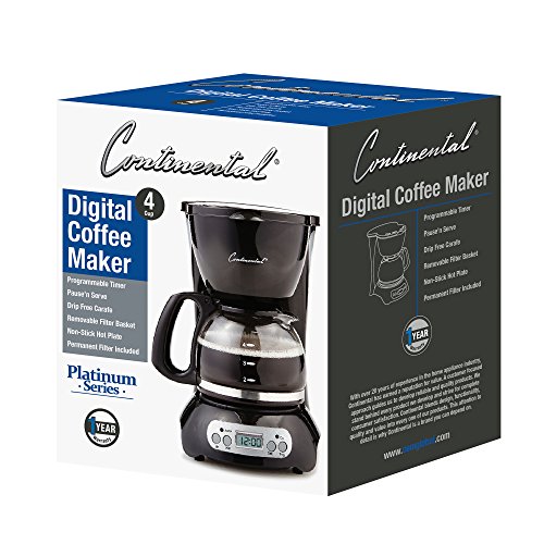 Continental Electric CP43929 Digital Ice Cream Machine, Small, Black
