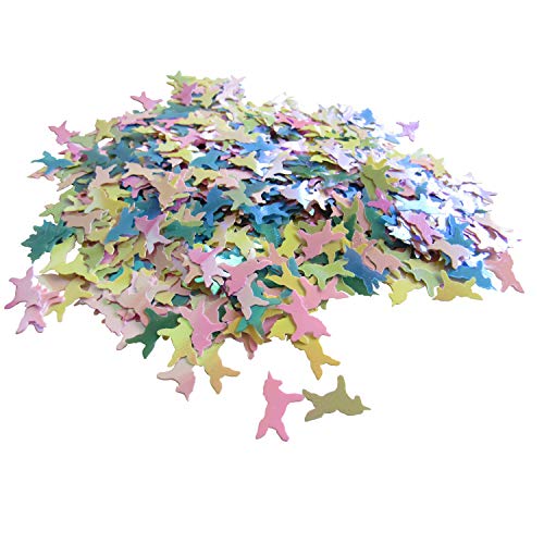 image for JPACO Rainbow Unicorn Confetti 1,500 PCS (50 Grams) - iridescent Paste