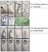 KIMBORA Over The Door Hanging Shoe Organizer 24 Large Clear Mesh Pockets Shoe Hanger, Beige