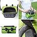 Ravifun Handlebar Bag, Waterproof Bicycle Bike Front Storage Bag with Touchscreen Transparent PVC Pouch Smartphone Holder and Removable Shoulder Strap, Green