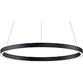 ET2 Groove-1 LED Pendant-23.5 Inches Wide by 1.25 inches high-Black Finish