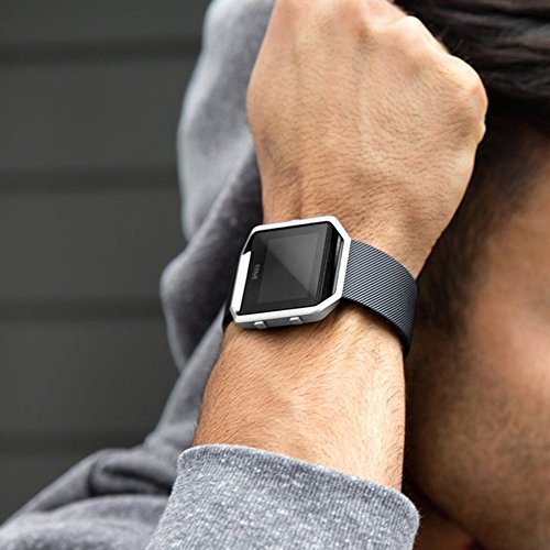 OEM Fitbit Blaze Accessory Replacement Wrist Band & Frame Large Black Original with Stylus (Certified Refurbished) - Thumbnail 5
