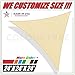 ColourTree 24' x 24' x 24' Beige Triangle CTAPT24 Sun Shade Sail Canopy Mesh Fabric UV Block UPF50 - Commercial Heavy Duty - 190 GSM - 3 Years Warranty ( We Make Custom Size )