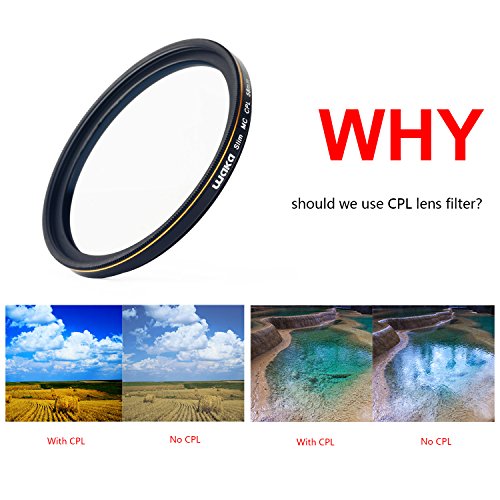 waka 67mm CPL Circular Polarizing Lens Filter, Ultra Slim MRC 16 Layers Polarizing Glass Filter for Outdoor Photography - Thumbnail 3