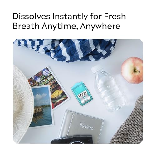Listerine PocketPaks Mint Strip Dispenser for Fresh Breath (Pack of 3)