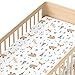 Cuddly Cubs Woodland Jersey Cotton Fitted Crib Sheet for Baby Boy, Girl - Toddler Bed Sheet - Fits Standard 28 x 52 Mattress
