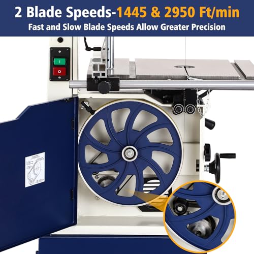 Band Saw, 14 Inch Bandsaw for Woodworking, 1445 & 2950 FPM Dual-Speed photo 8