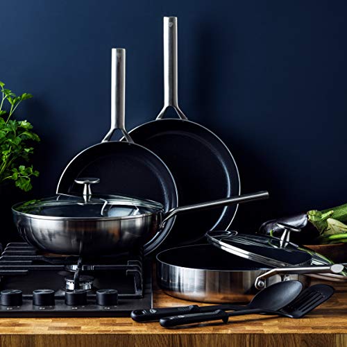 Blue Diamond Cookware TriPly Stainless Steel Ceramic Nonstick, 7 Piece