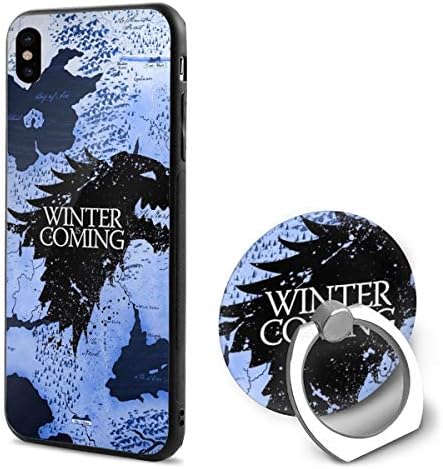 Winter is Coming iPhone X Case Soft TPU Protective Case with Finger Ring Grip for for Apple iPhone X