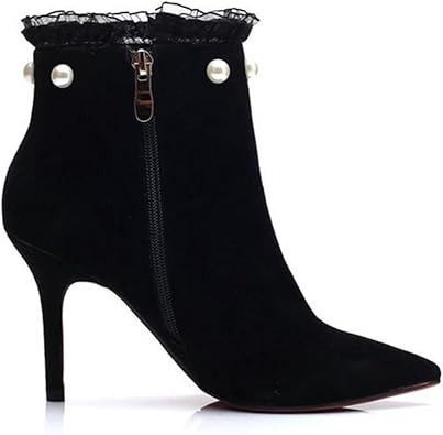 Amazon ビビショー ショートブーツ レディース ブーティ ハイヒール 美脚 細ヒール ファッション 可愛い カジュアルシューズ 靴 春秋 おしゃれ ブーツ ブーティ