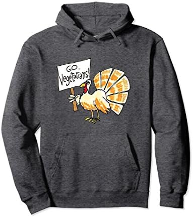 Unisex Signe Wilkinson: Vegetarian Thanksgiving Hoodie Small Dark Heather