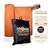 Microfiber Towel for Travel, Beach, Bath, Gym, Camping - XL Extra Large but Compact, Antibacterial and Quick Dry with small Carry Pouch (Orange, 70 x 39 Inches)