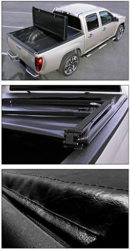 Amazon Com Topline Autopart Tri Fold Soft Tonneau Cover 04 07 Chevy Silverado Gmc Sierra Crew Cab 5 8 Ft Bed