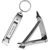 MrGreen Portable Nail Clippers Medical Grade Stainless Steel Foldable Nail Cutter Ultra Slim Travel Design