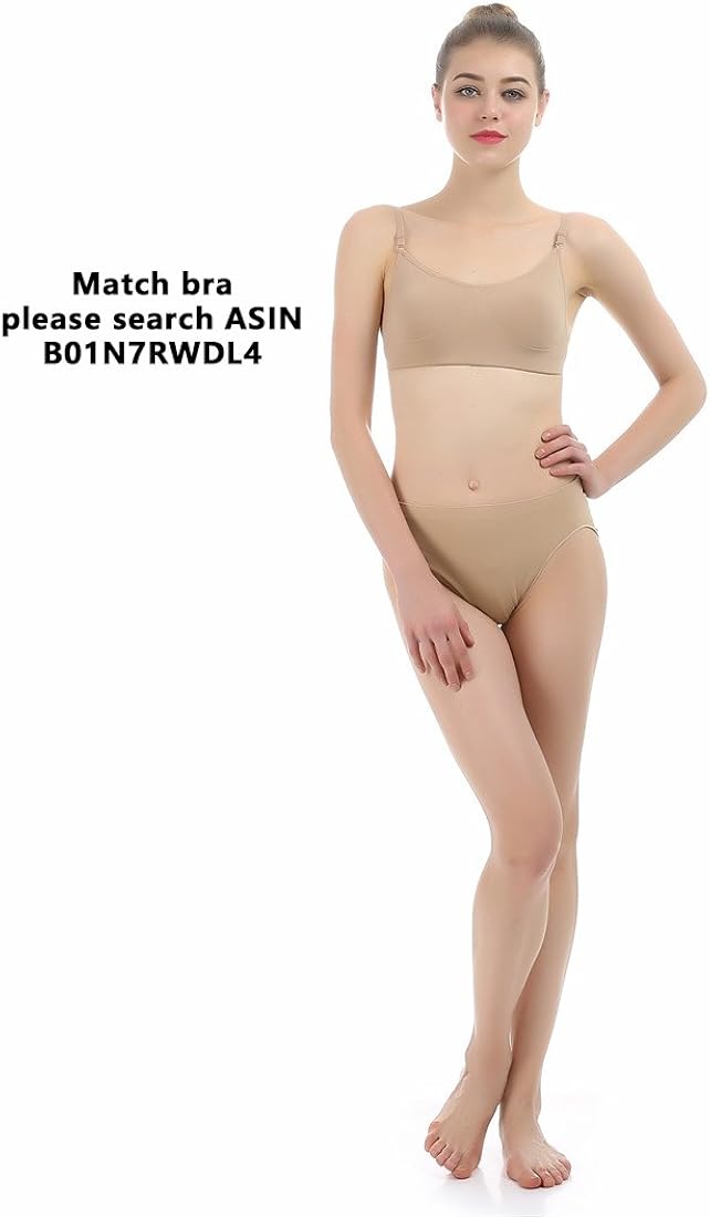 iMucci Professional Girl Ballet Dance Briefs Women - Beige Velvet Cotton Mid Rise Waist Panty Gymnastics Underpants…: Clothing